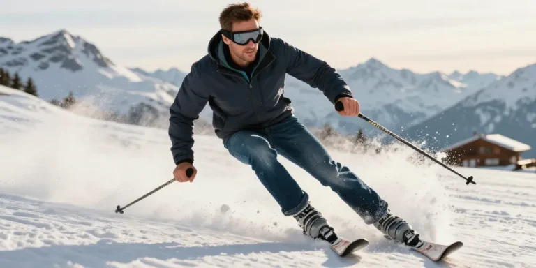 skier en jean