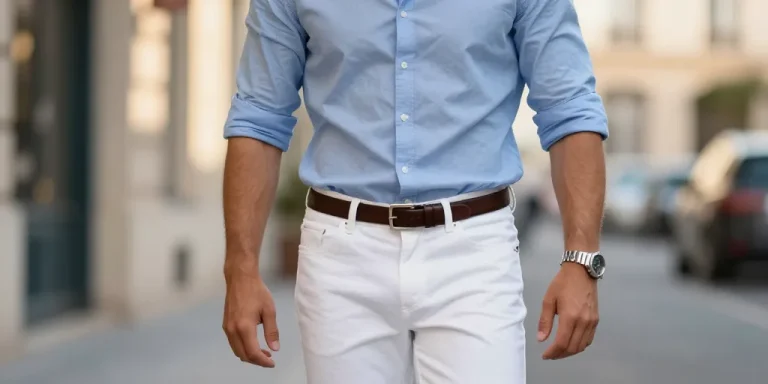 jeans blanc pour homme